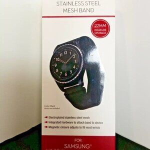 WITH It Stainless Steel Mesh Band for SAMSUNG Smartwatches - Black 22MM